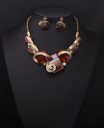 Collana geometrica pietre