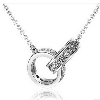 Collana doppio cerchio argento