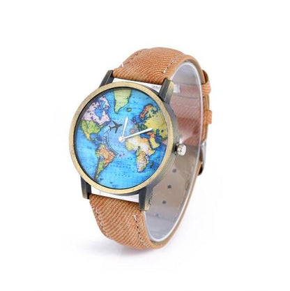 Orologio da donna tema aereo cinturino denim