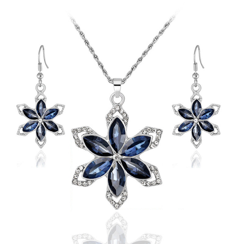 Set fiore con diamanti