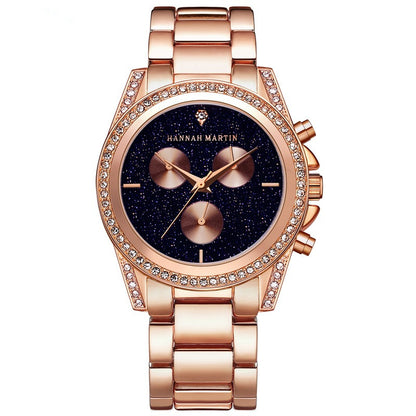 Orologio rosa oro con diamanti