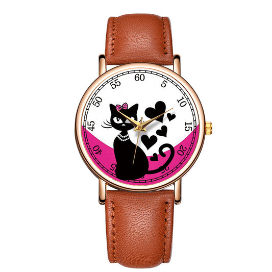 Orologio gatto rose gold