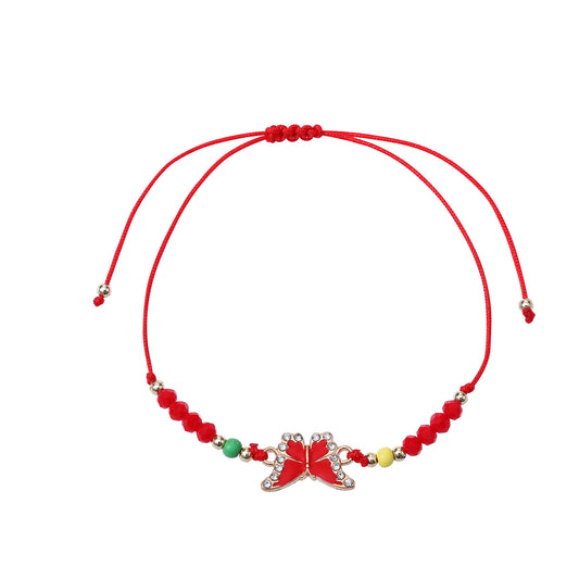 Bracciale farfalla intrecciato in lega