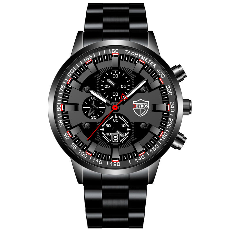Orologio uomo acciaio luminoso