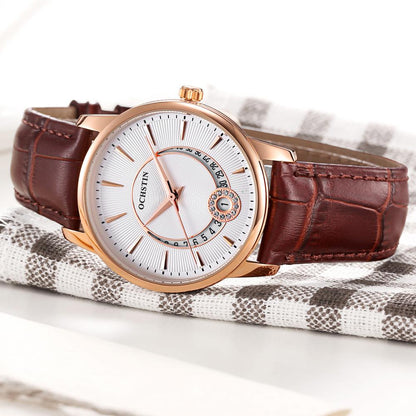 Orologio donna in pelle con calendario