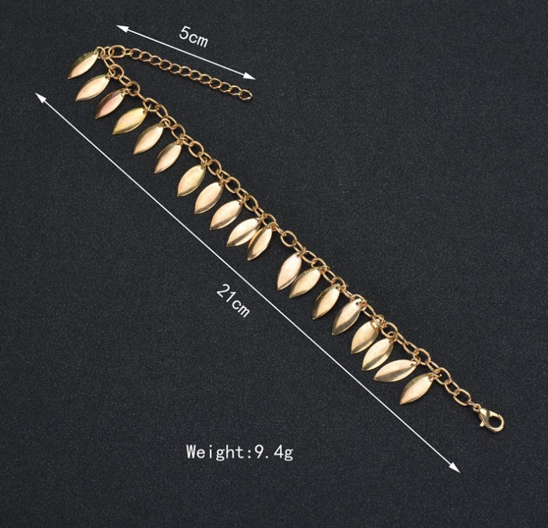 Cavigliera turchese multi-strato