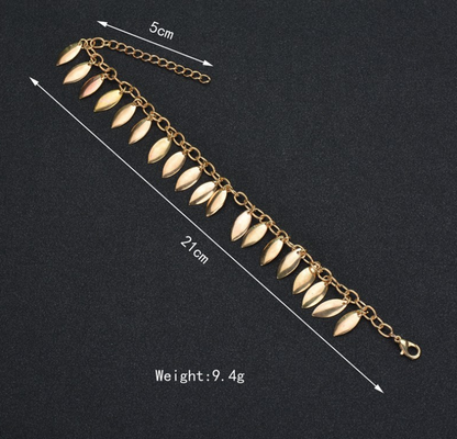 Cavigliera turchese multi-strato