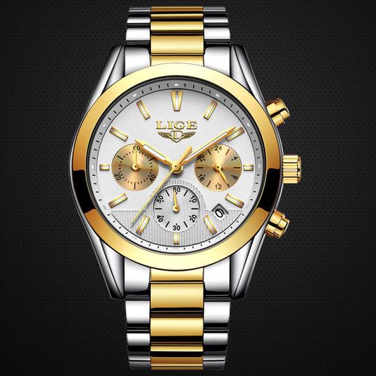 Orologio acciaio luminoso multifunzione