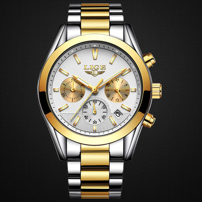 Orologio acciaio luminoso multifunzione