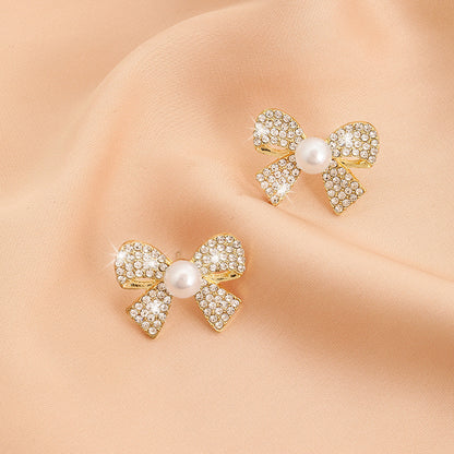 Orecchini farfalla con strass pieni