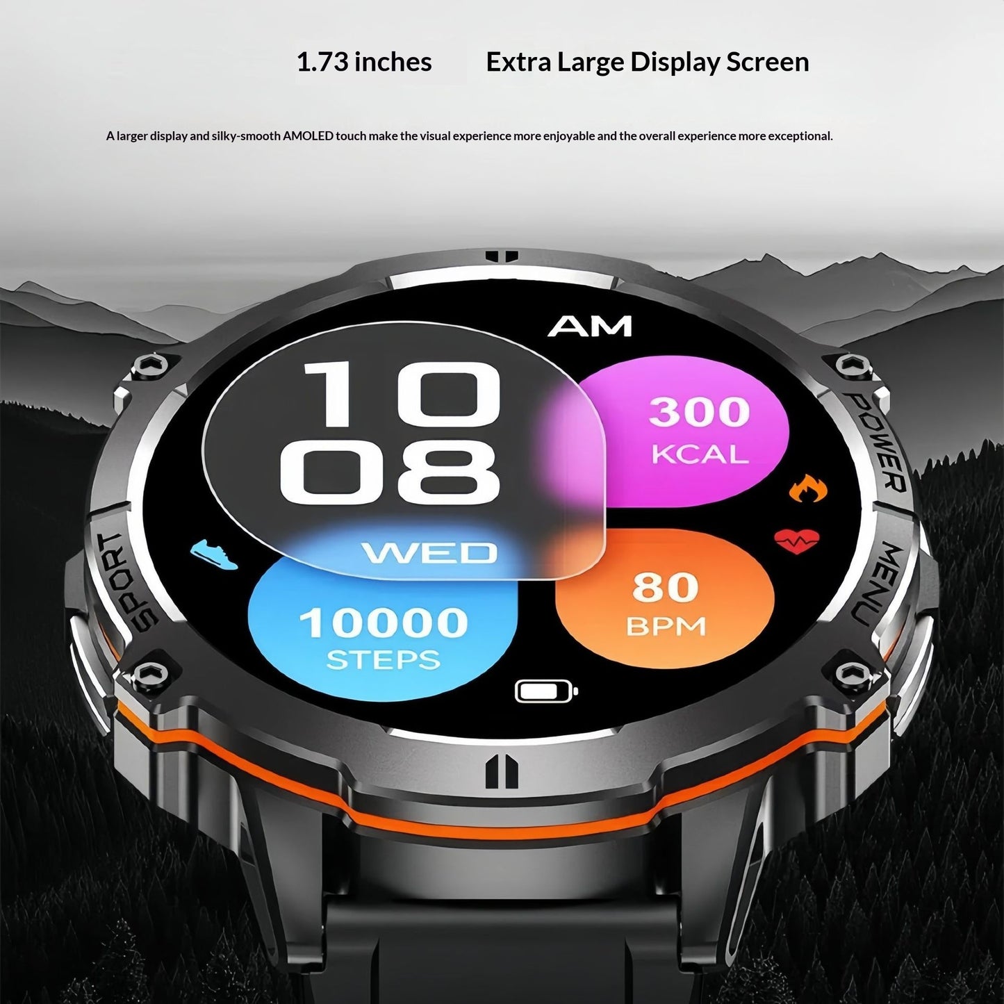 Smartwatch sportivo con batteria grande