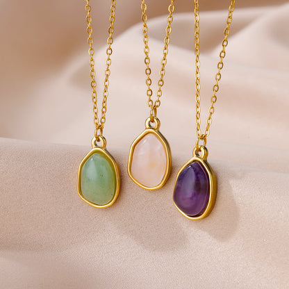 Collana Pendente Geometrico Verde