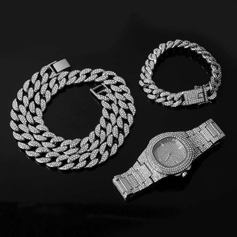 Set collana, bracciale e orologio