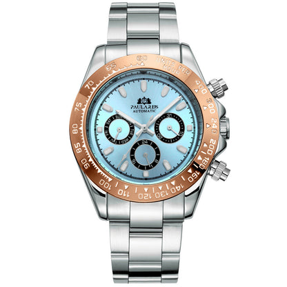 Orologio uomo meccanico acciaio blu