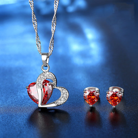 Collana e Orecchini Cuore
