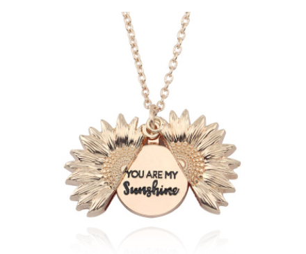 Collana Girasole doppiamente incisa