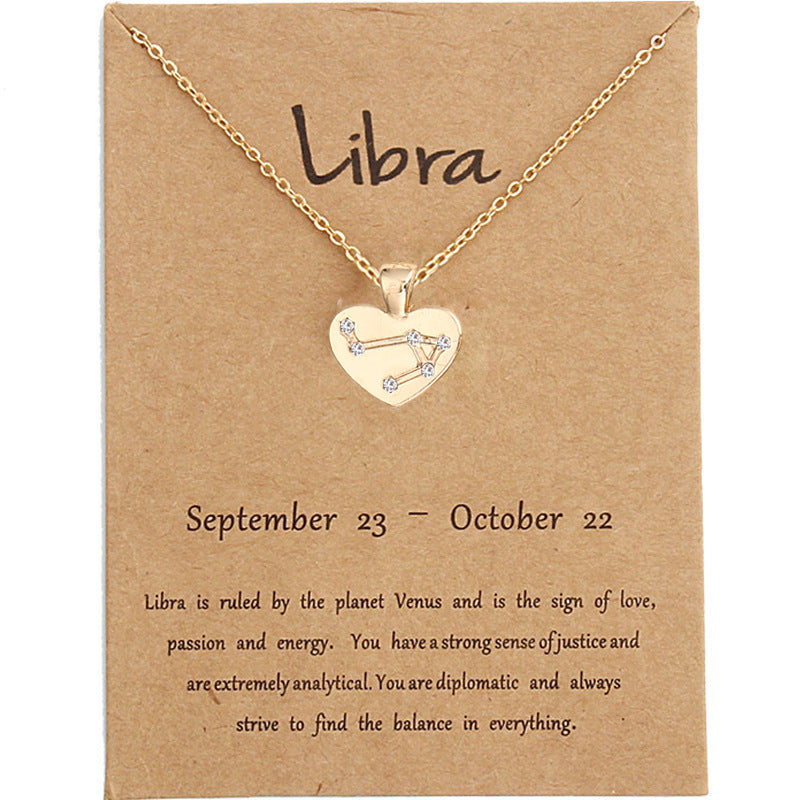 Collana Zodiaco con pendente diamante