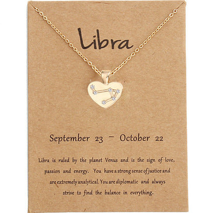 Collana Zodiaco con pendente diamante