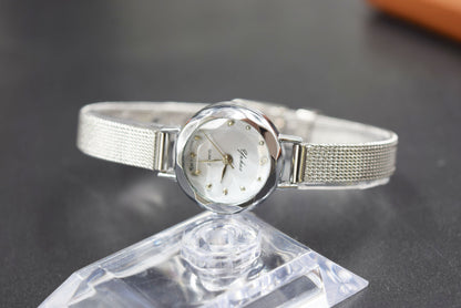 Orologio cinturino a maglia quadrante piccolo