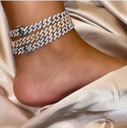 Cavigliera zirconi da donna