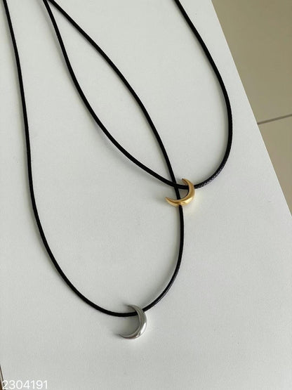 Collana luna in pelle