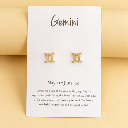 Orecchini segni zodiacali bicolori