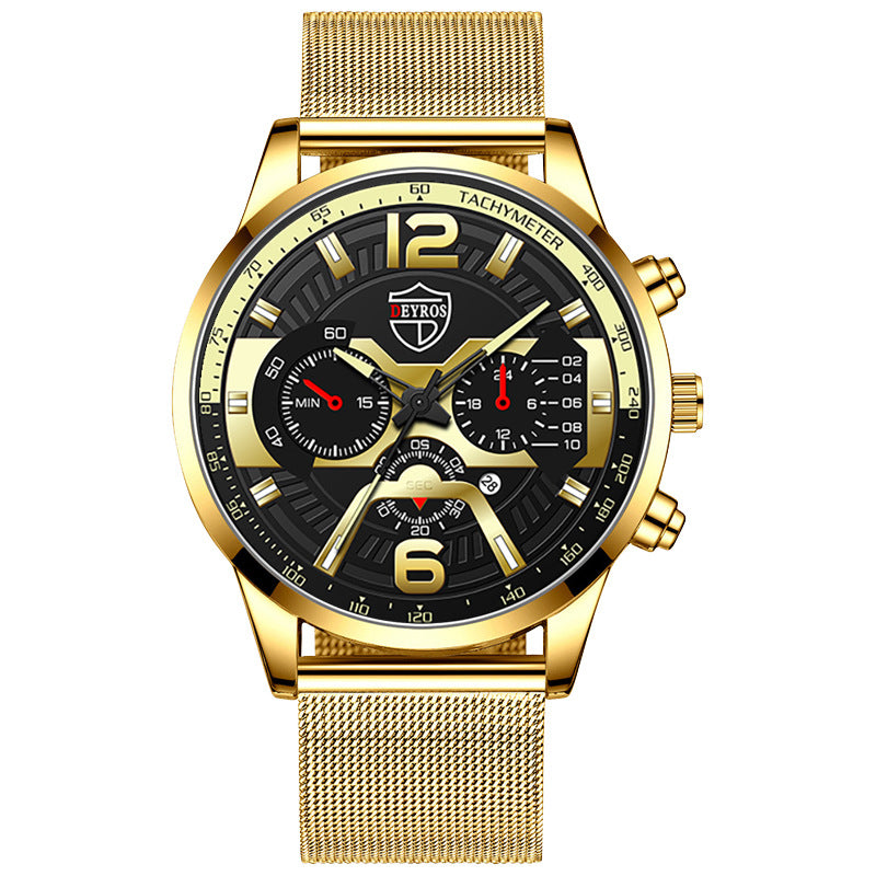 Orologio uomo calendario inox