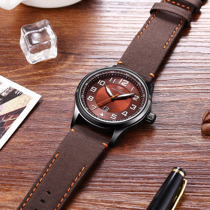 Orologio in pelle con calendario