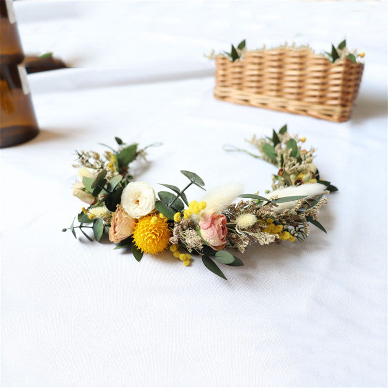 Coroncina sposa fiori secchi