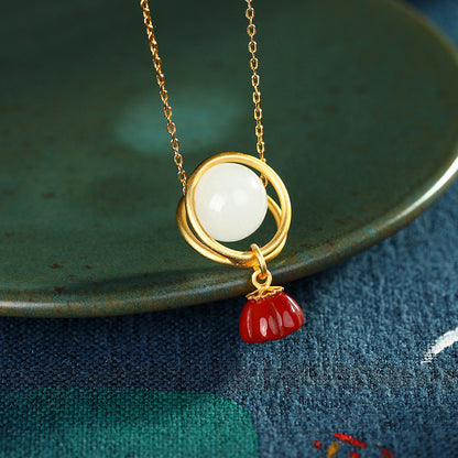 Collana agata rossa loto