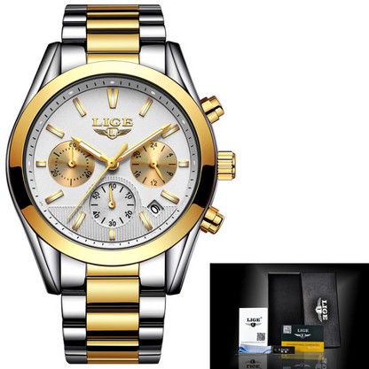 Orologio acciaio luminoso multifunzione