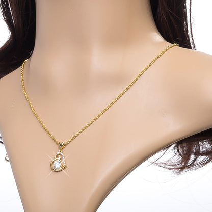 Pendente cuore cristalli