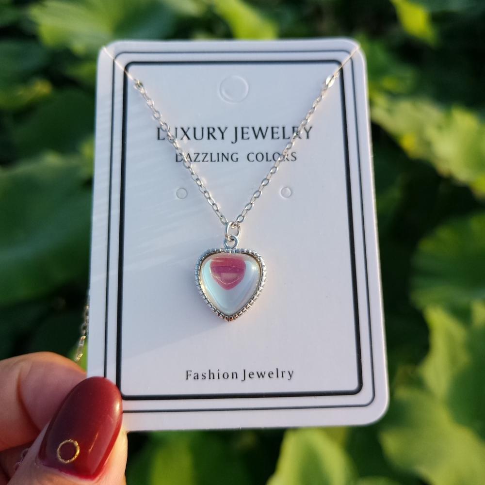 Collana cuore pietra di luna