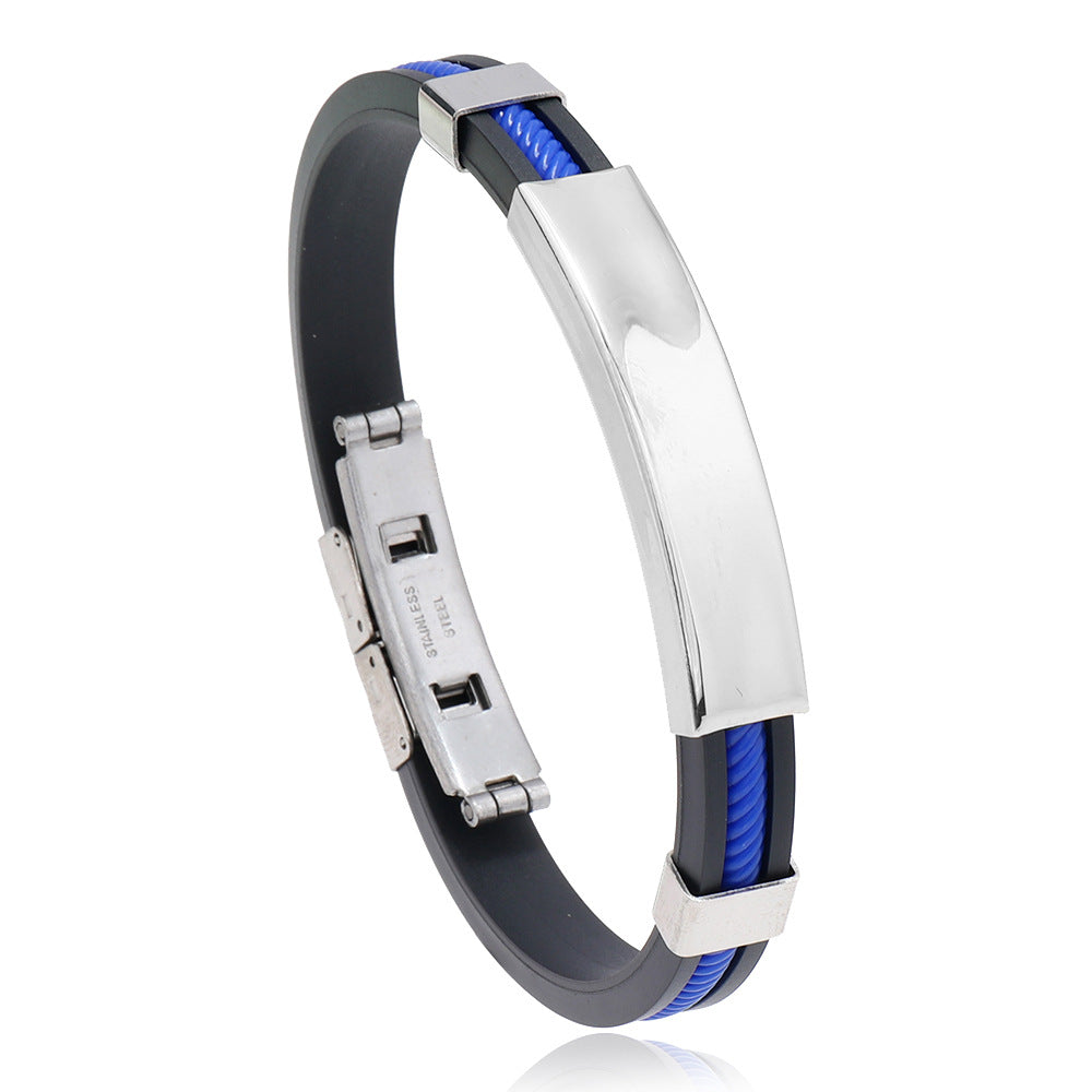 Bracciale titanio silicone