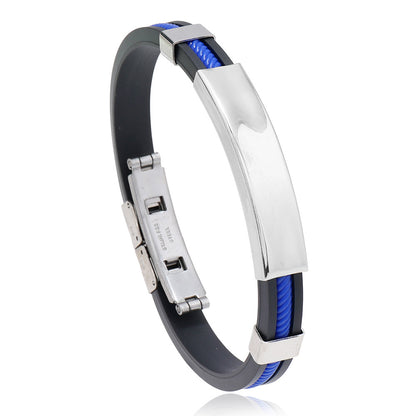 Bracciale titanio silicone