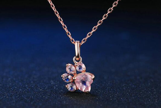 Collana cuore loto argento