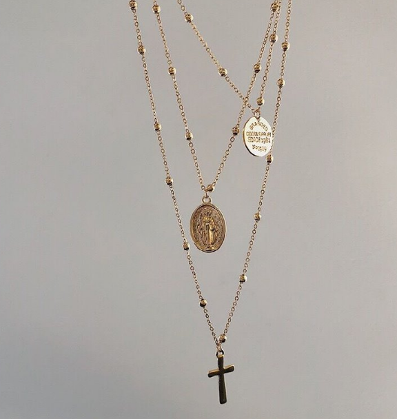 Collana Croce e Monete
