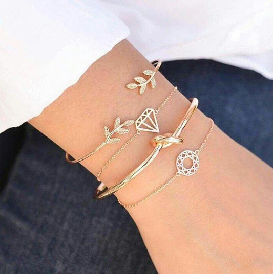 Braccialetto foglie boho