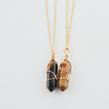 Collana quarzo esagonale