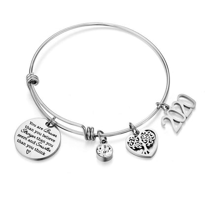 Bracciale targhetta rotonda