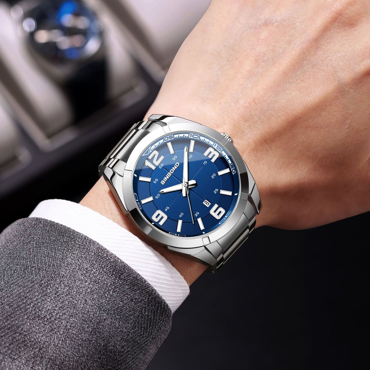 Orologio digitale in acciaio