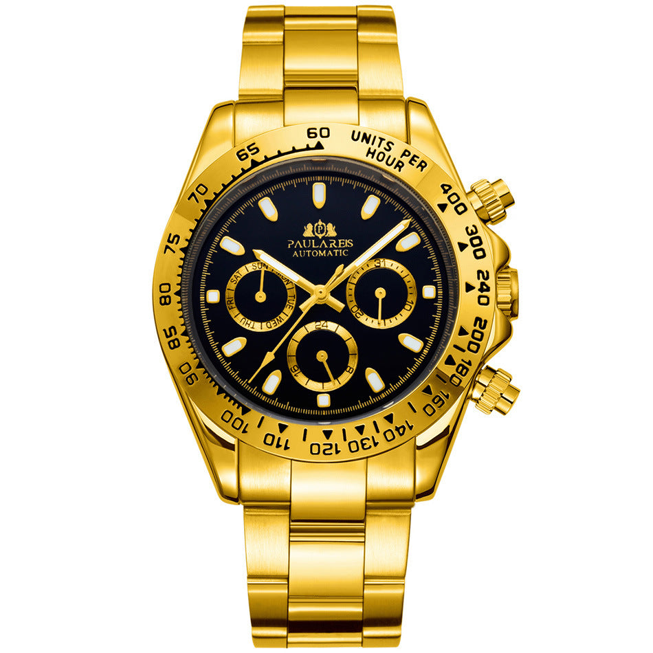 Orologio uomo meccanico acciaio blu
