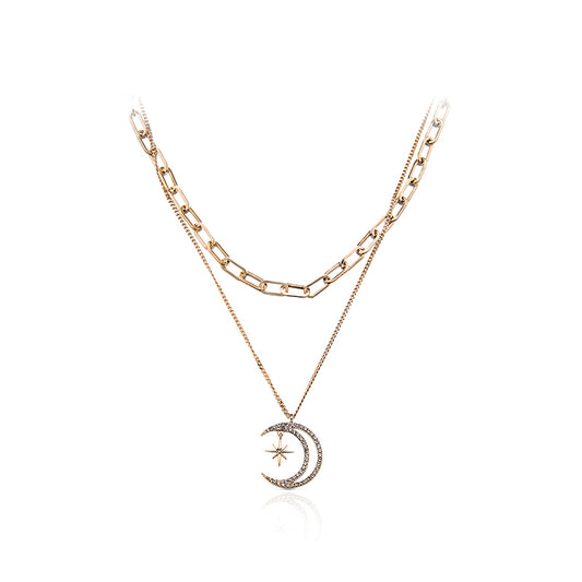 Collana stella luna da donna