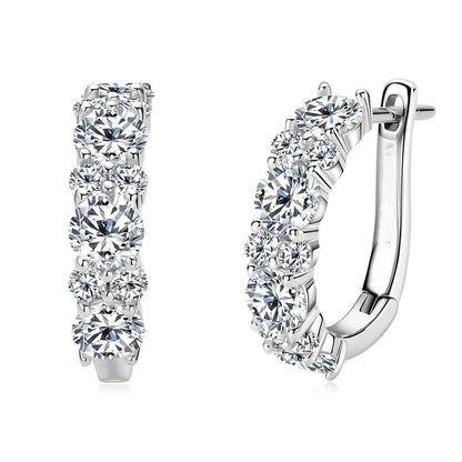Orecchini zircone taglio europeo