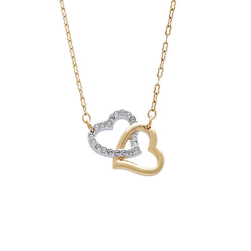 Collana Doppio Cuore Diamanti