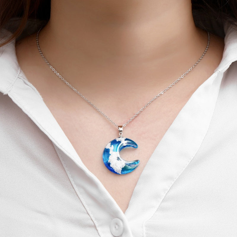 Collana resina cielo luna