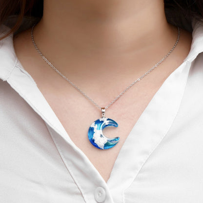 Collana resina cielo luna