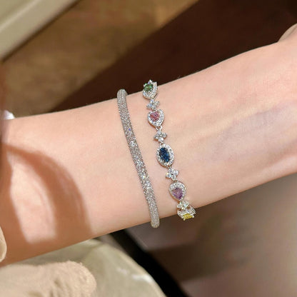 Bracciale pietre colorate intarsiato