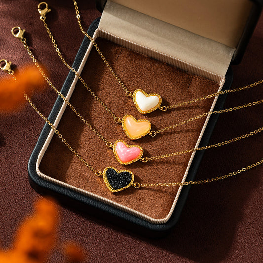 Bracciale cuore resina