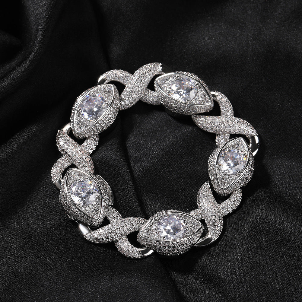 Collana zirconi catena cubana